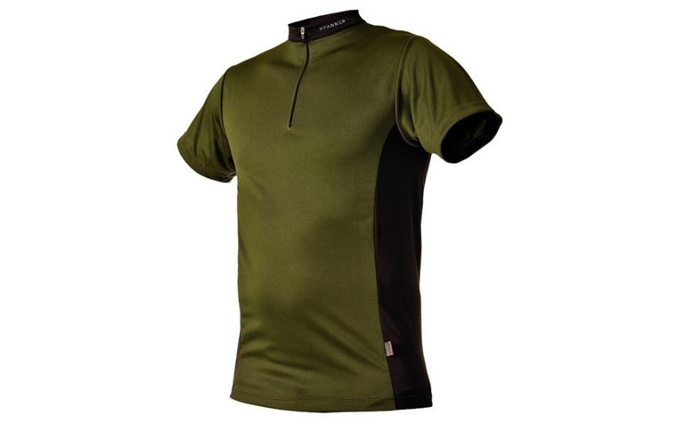 PFANNER Zipp-Neck Shirt Kurzarm Waldgrün